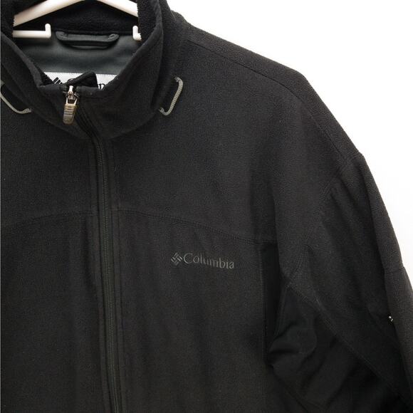 Columbia Soft Shell Jacket Men’s XL Black Lightweight Layering Glove Hooks Gear - Picture 7 of 12